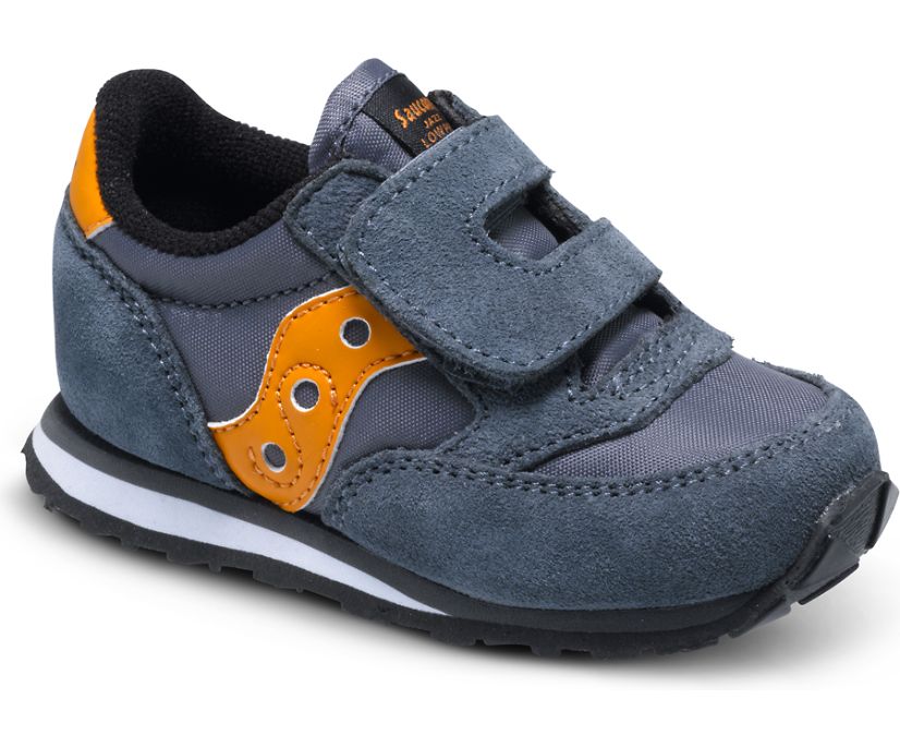 Saucony Baby Jazz Hook & Loop Kids' Sneakers Grey / Orange | Canada 710ILHS